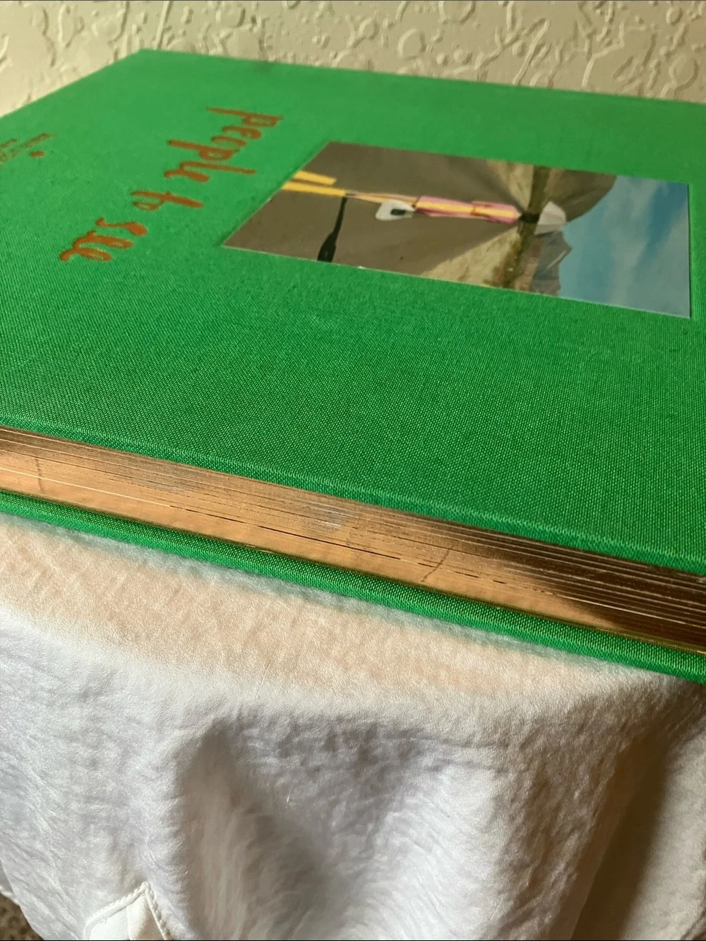 kate spade: Green “Places to Go People to See” Table Book- gold foil